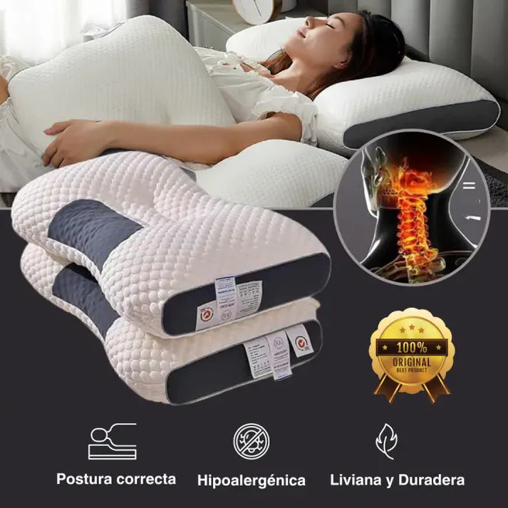 DreamoRest – Almohada Ergonomica Ortopédica Inteligente [PROMO 2X1]